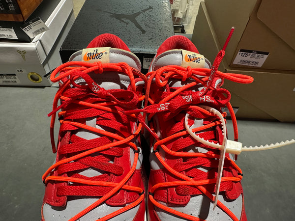 Nike Dunk Low LTHR / Off White - University Red Size 12