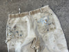 USED Distressed Carharrt Double Knee Pants - Faded Khaki Size 33x31