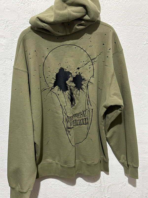 NEW Supreme Ralph Steadman Skull Hoodie - Olive Size XL