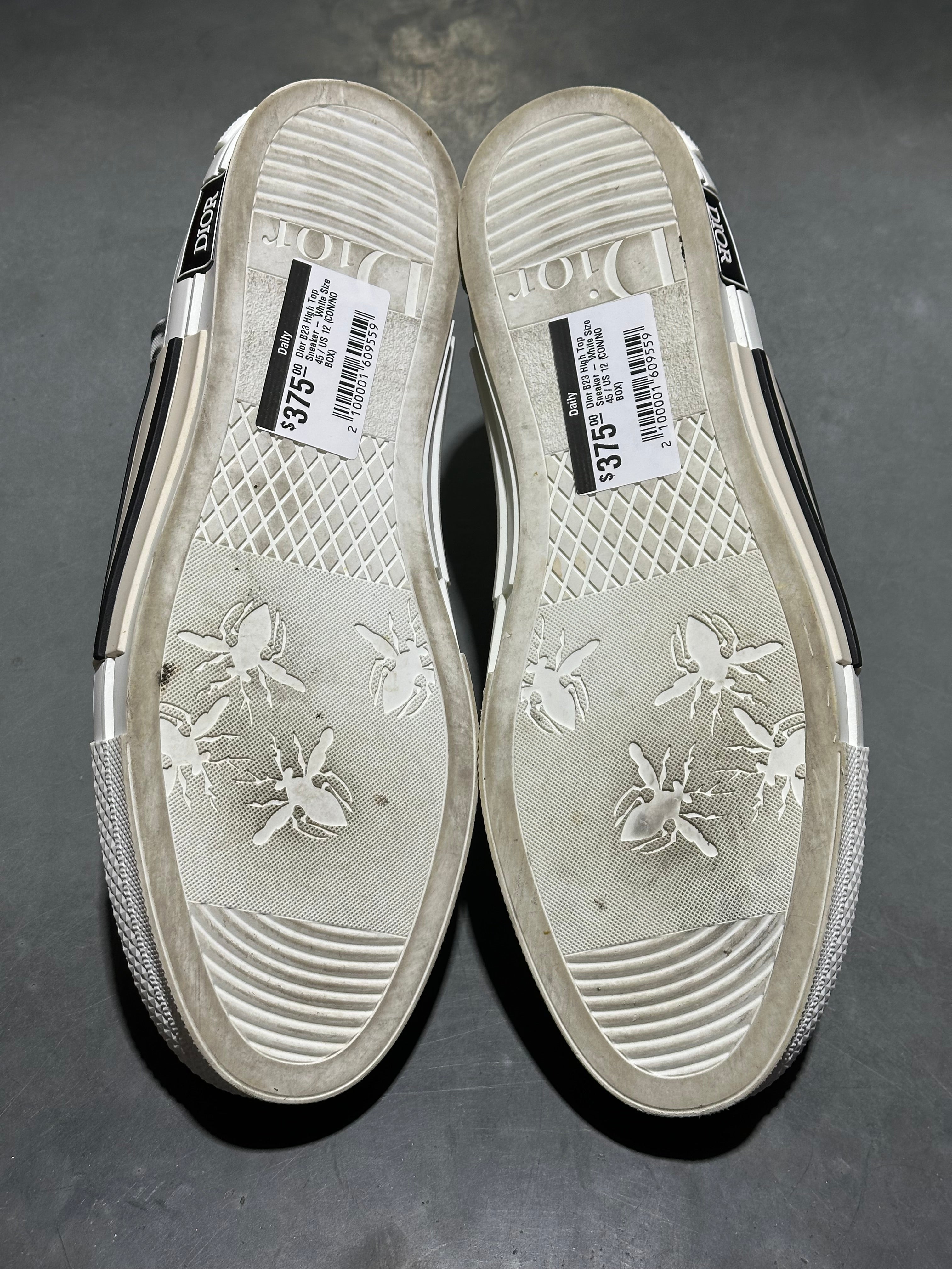 Dior B23 High Top Sneaker - White Size 45 / US 12