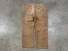 USED Distressed Carhartt Double Knee Carpenter Pants - Golden Khaki Size 38x30