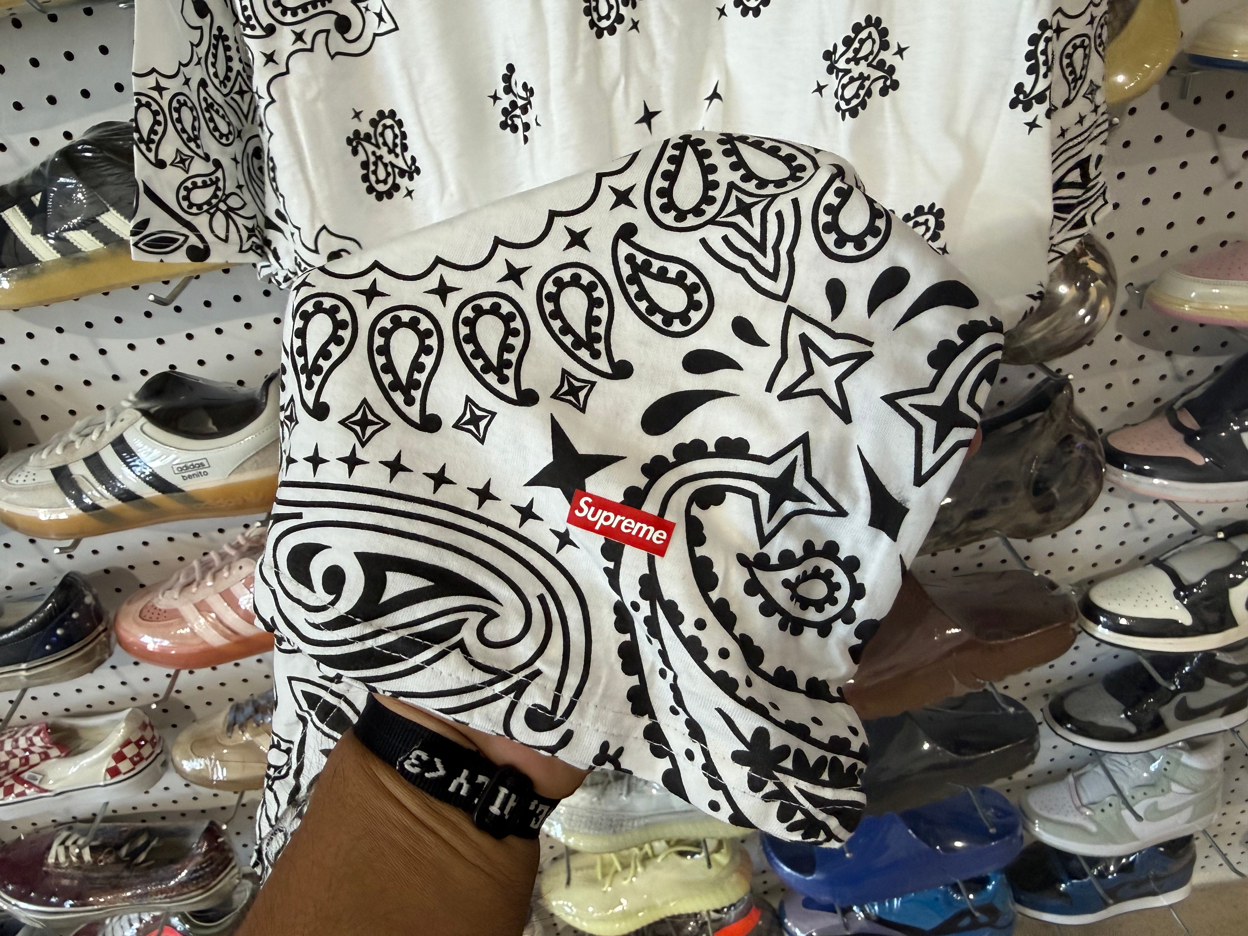 NEW Supreme X Hanes Paisley Tee - White  Size XXL