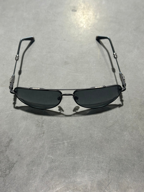 Preloved Chrome Hearts Slam Sunglasses Aviator - Black