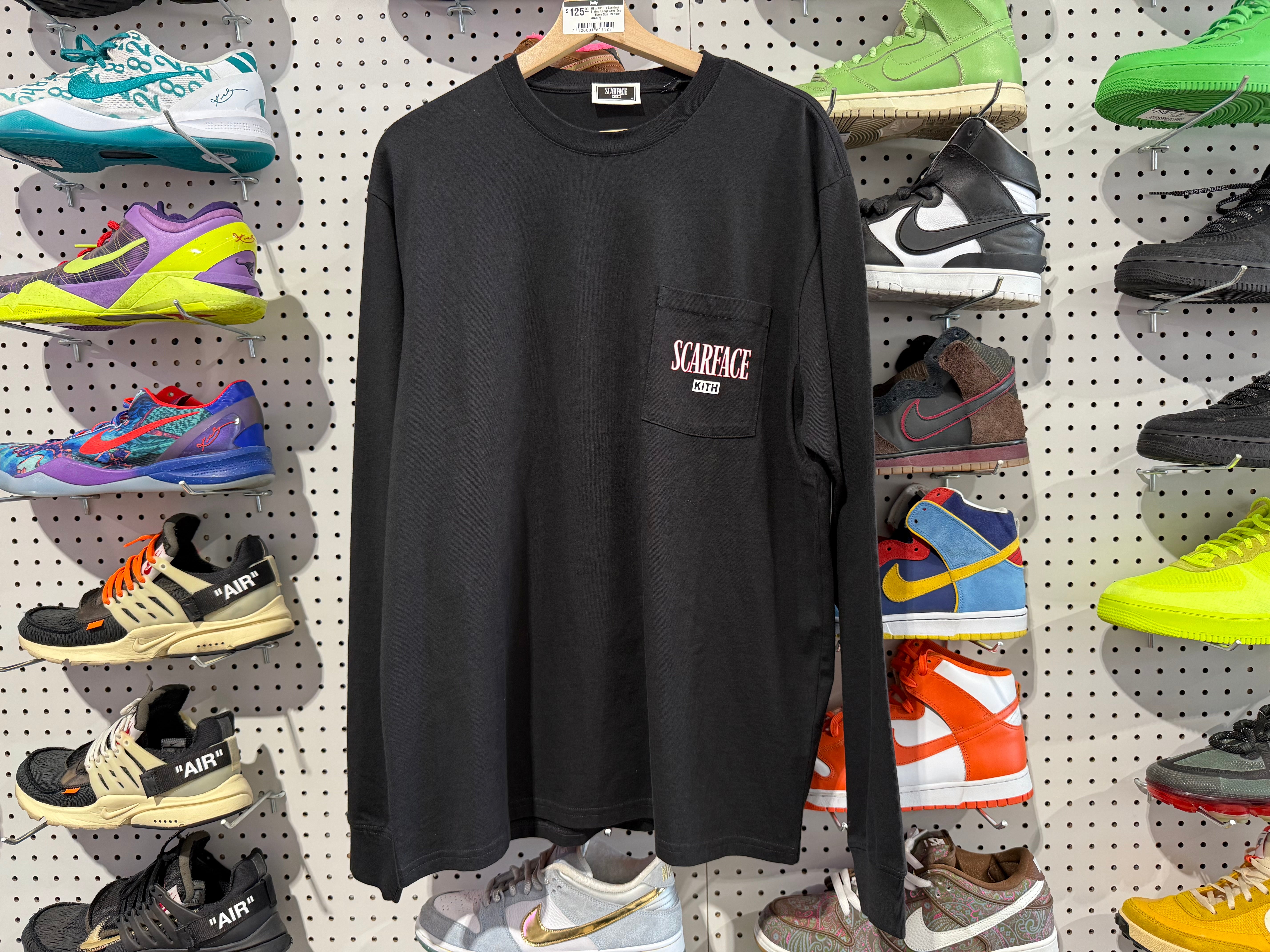 NEW KITH x Scarface Statue Longsleeve Tee - Black Size Medium