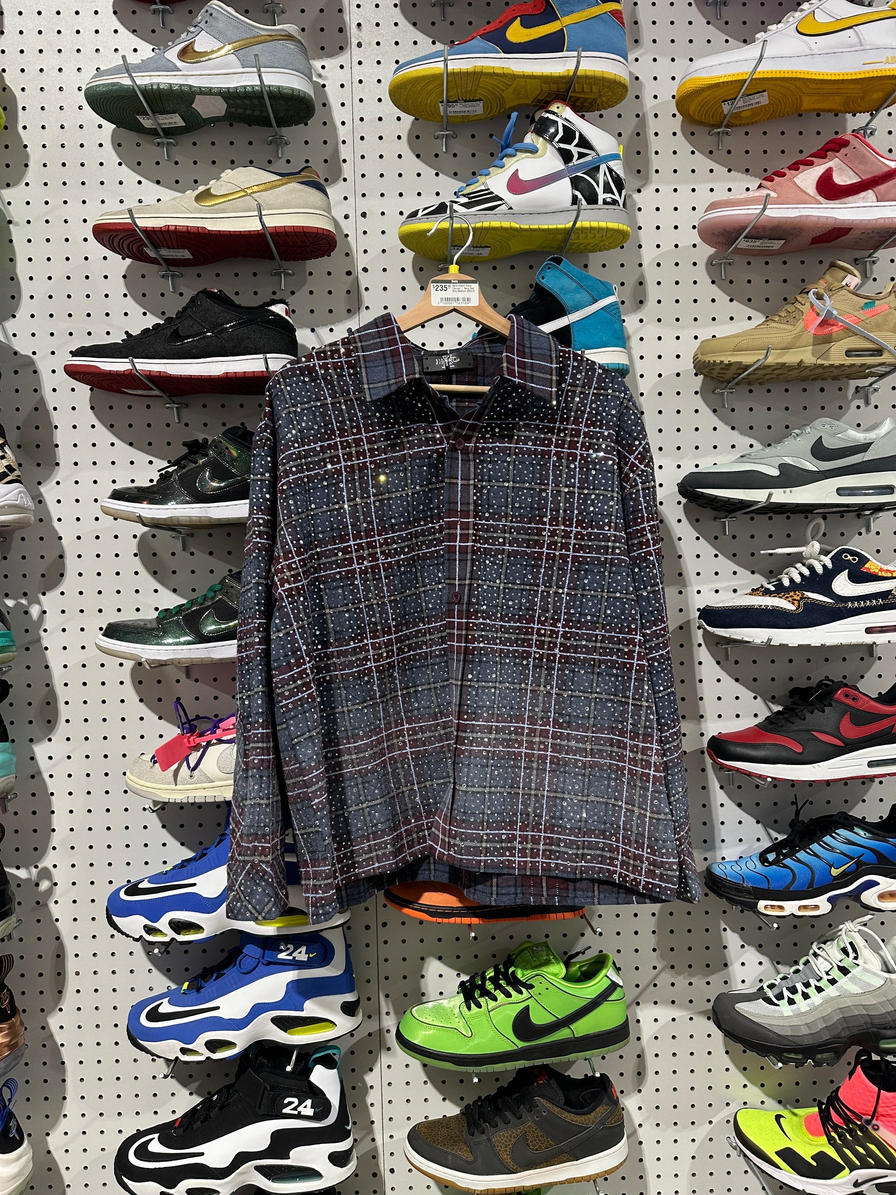 NEW HMDD Disco Flannel - Navy Red Size Small