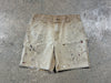 USED Carhartt Distressed Shorts - Khaki Size 36