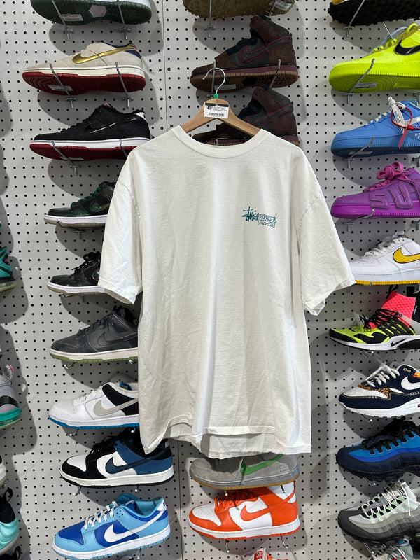 USED Stussy Superior Quality Tee - Pigment Dyed White Size XL