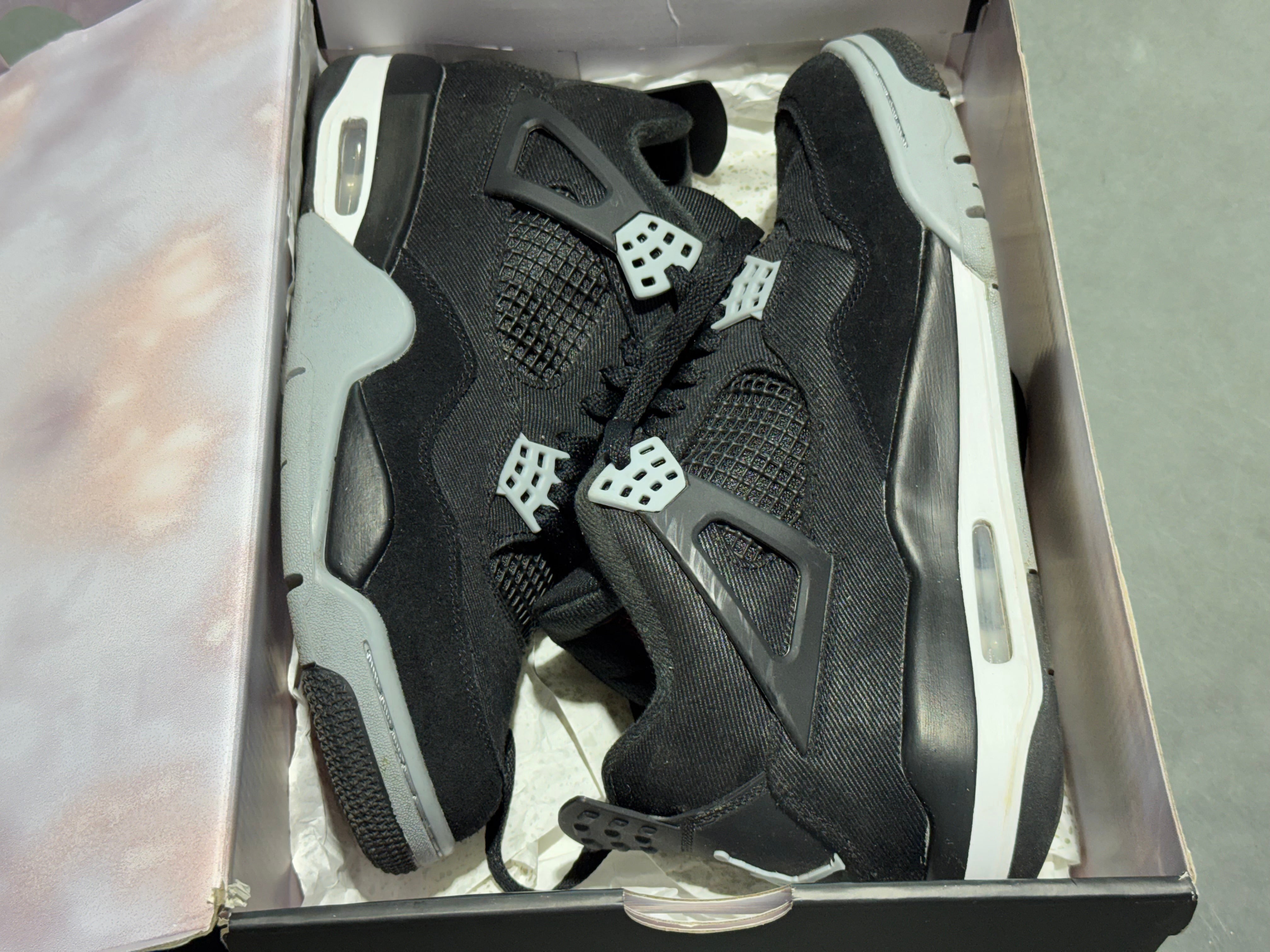 Air Jordan 4 Retro SE - Black Canvas Size 9