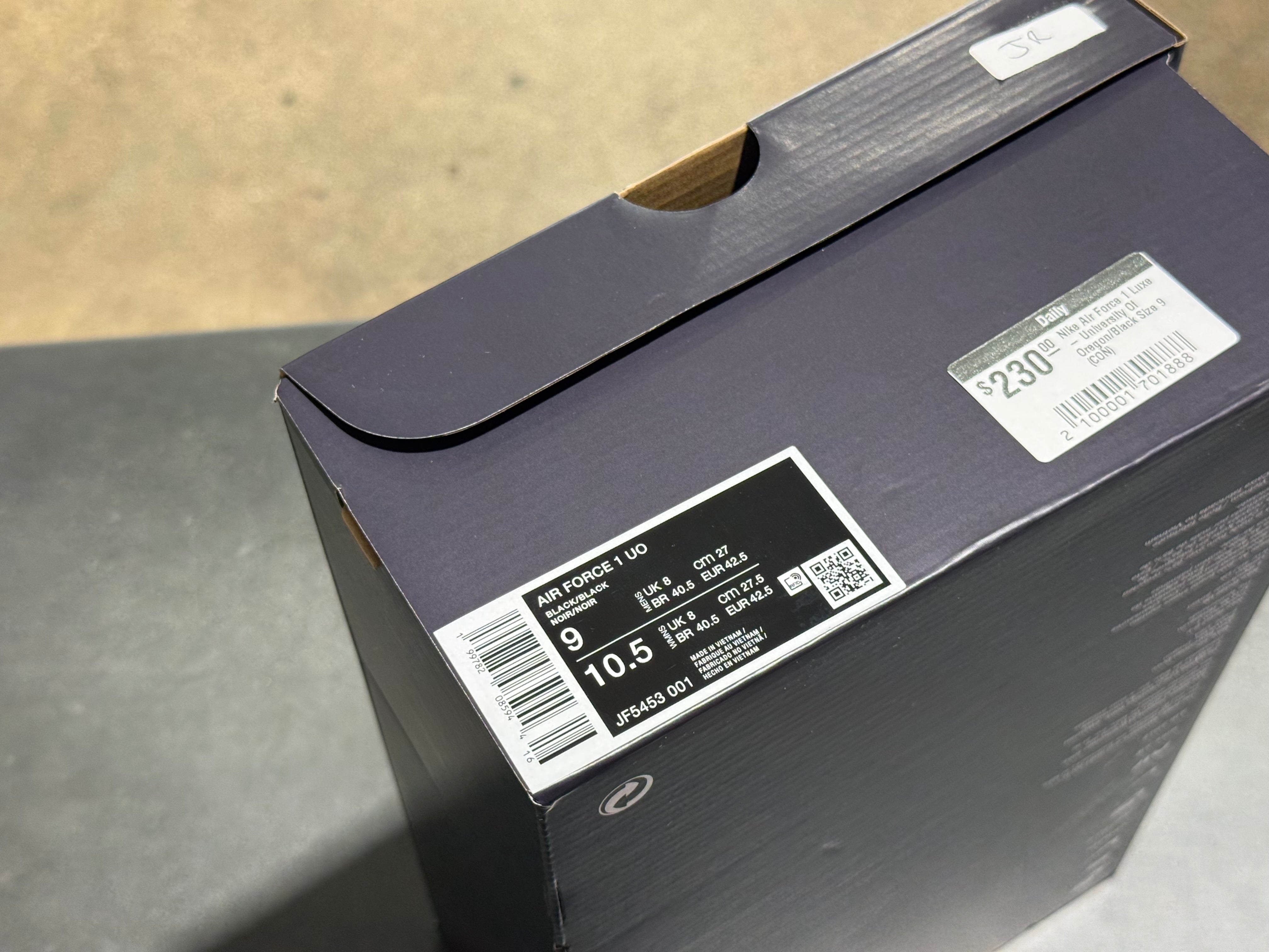 Nike Air Force 1 Luxe - University Of Oregon/Black Size 9