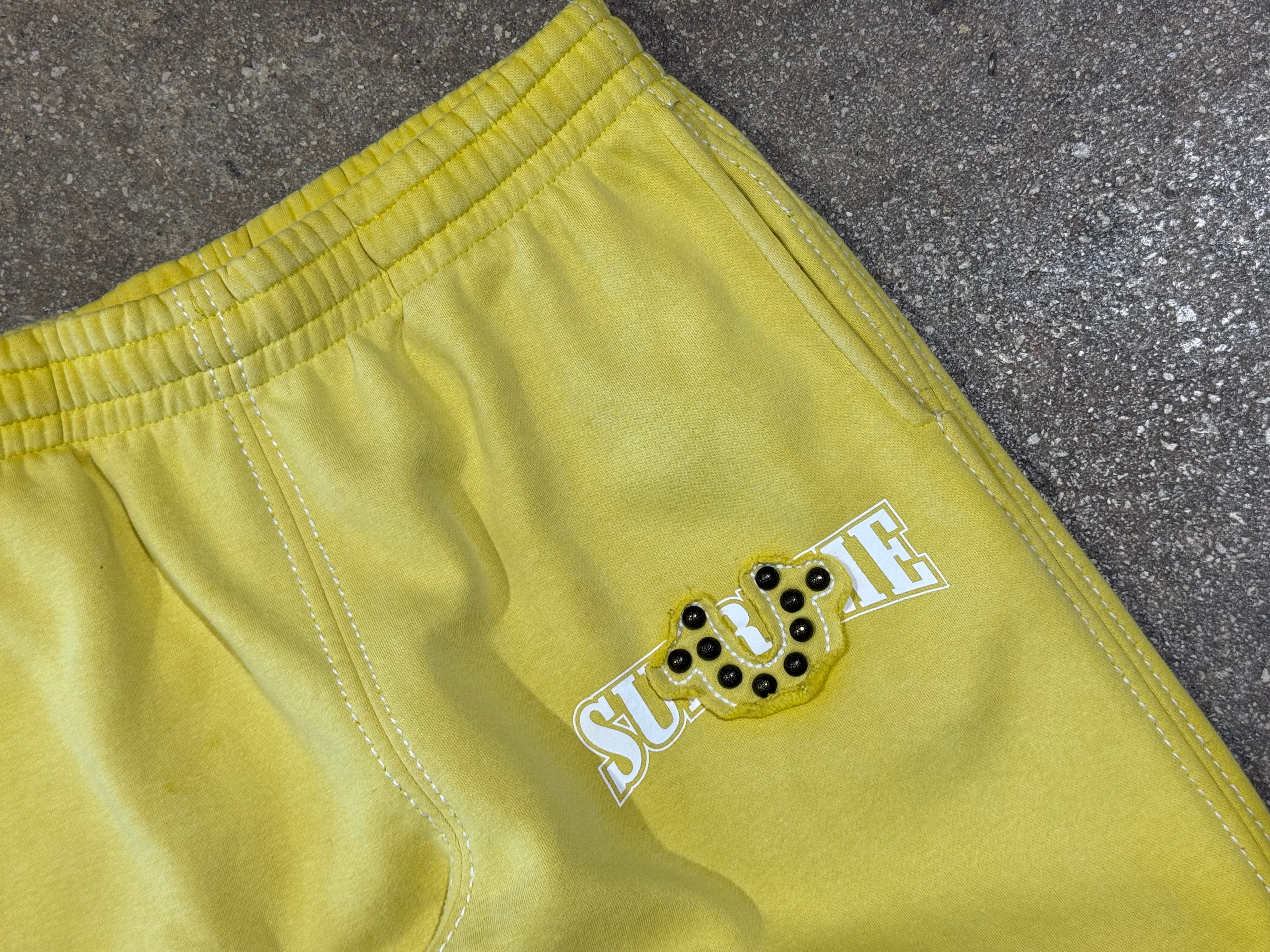USED Supreme x True Religion Sweatpants - Yellow Size Medium