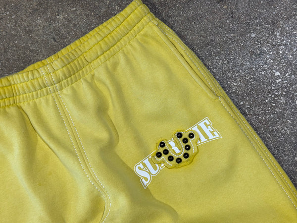USED Supreme x True Religion Sweatpants - Yellow Size Medium
