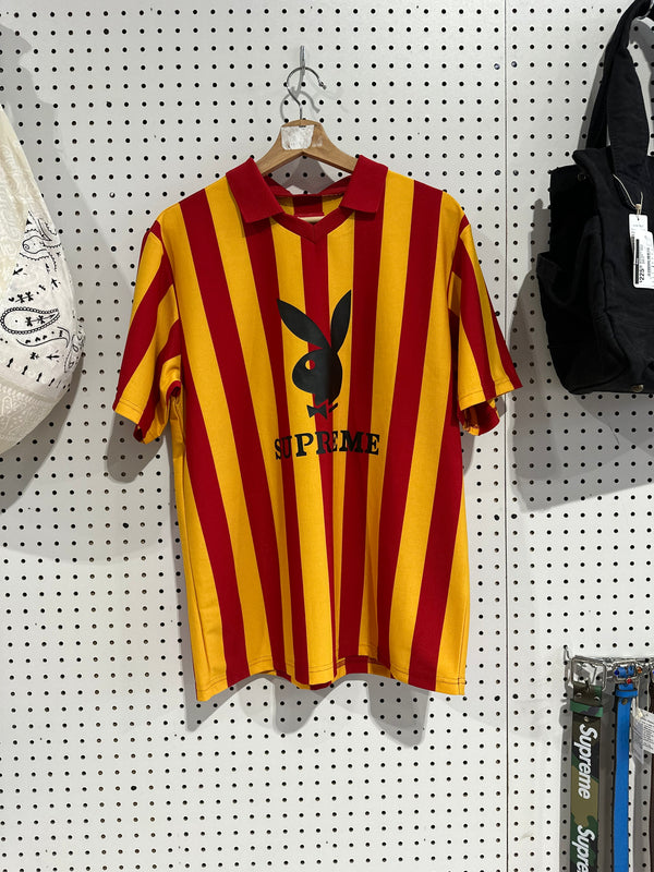 NEW Supreme Playboy Soccer Jersey - Red/Yellow Size Medium