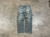 USED Distressed Carhartt Carpenter Pants - Olive Size 32x33