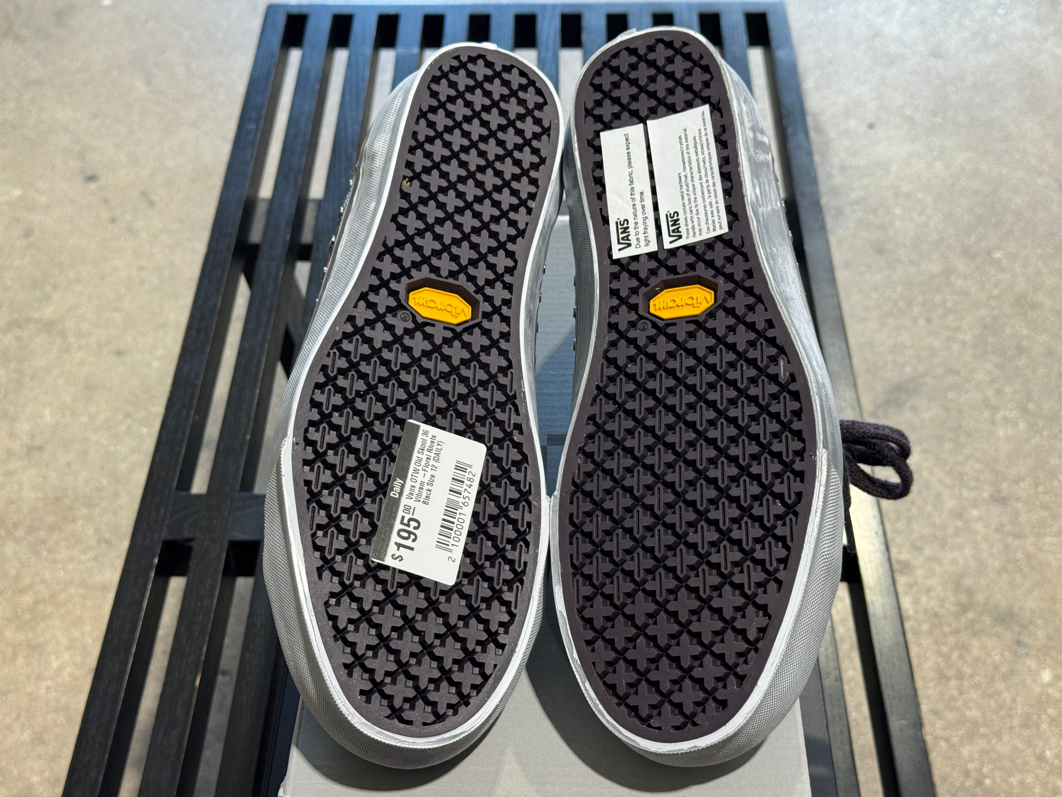 Vans OTW Old Skool 36 Vibram -Floral Rivets Black Size 12