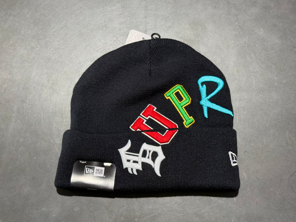 NEW Supreme x New Era Arc Beanie - Navy