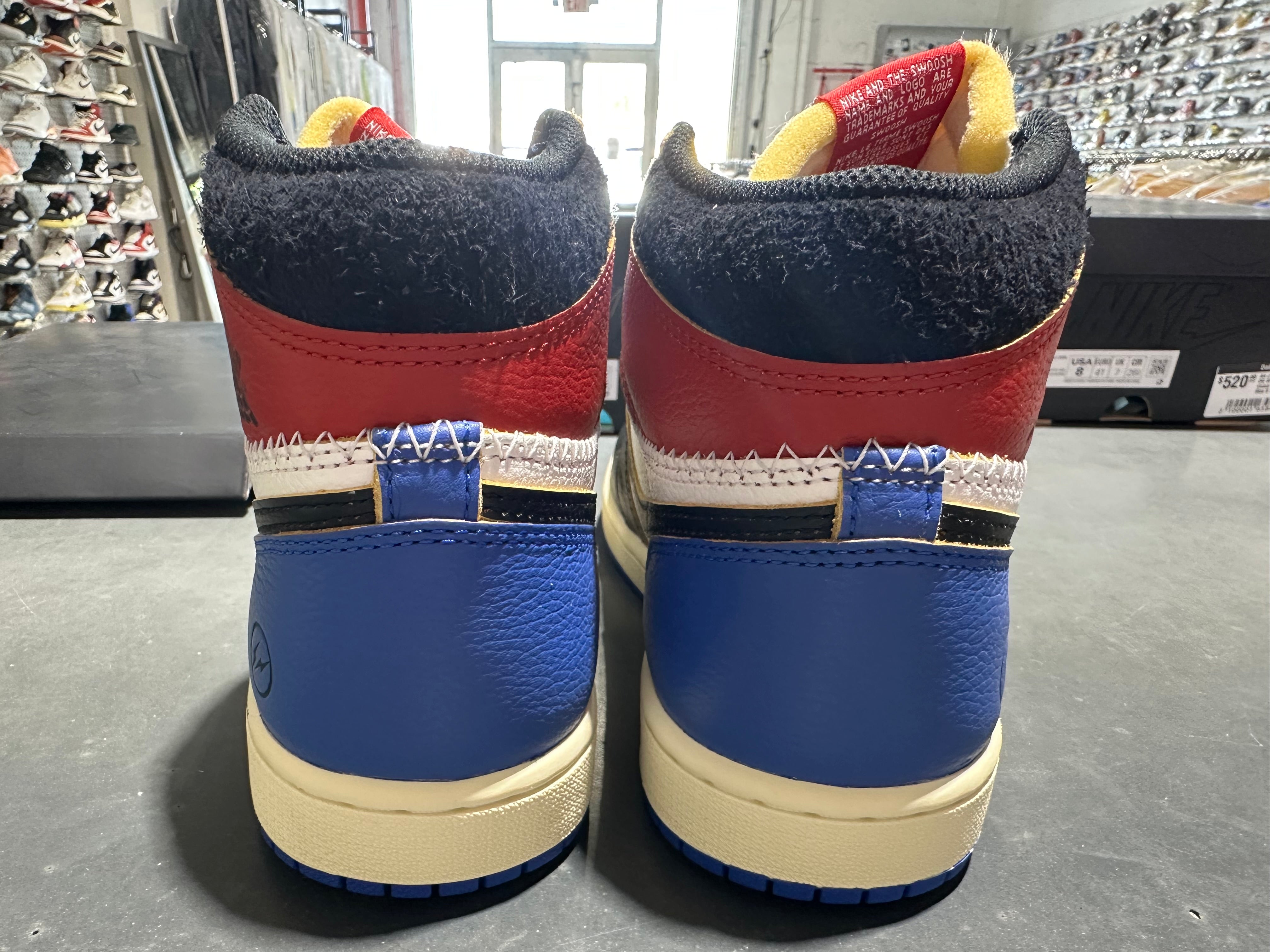 Air Jordan 1 Retro High OG SP - Fragment x Union/Varsity Red Sport Royal Size 7.5