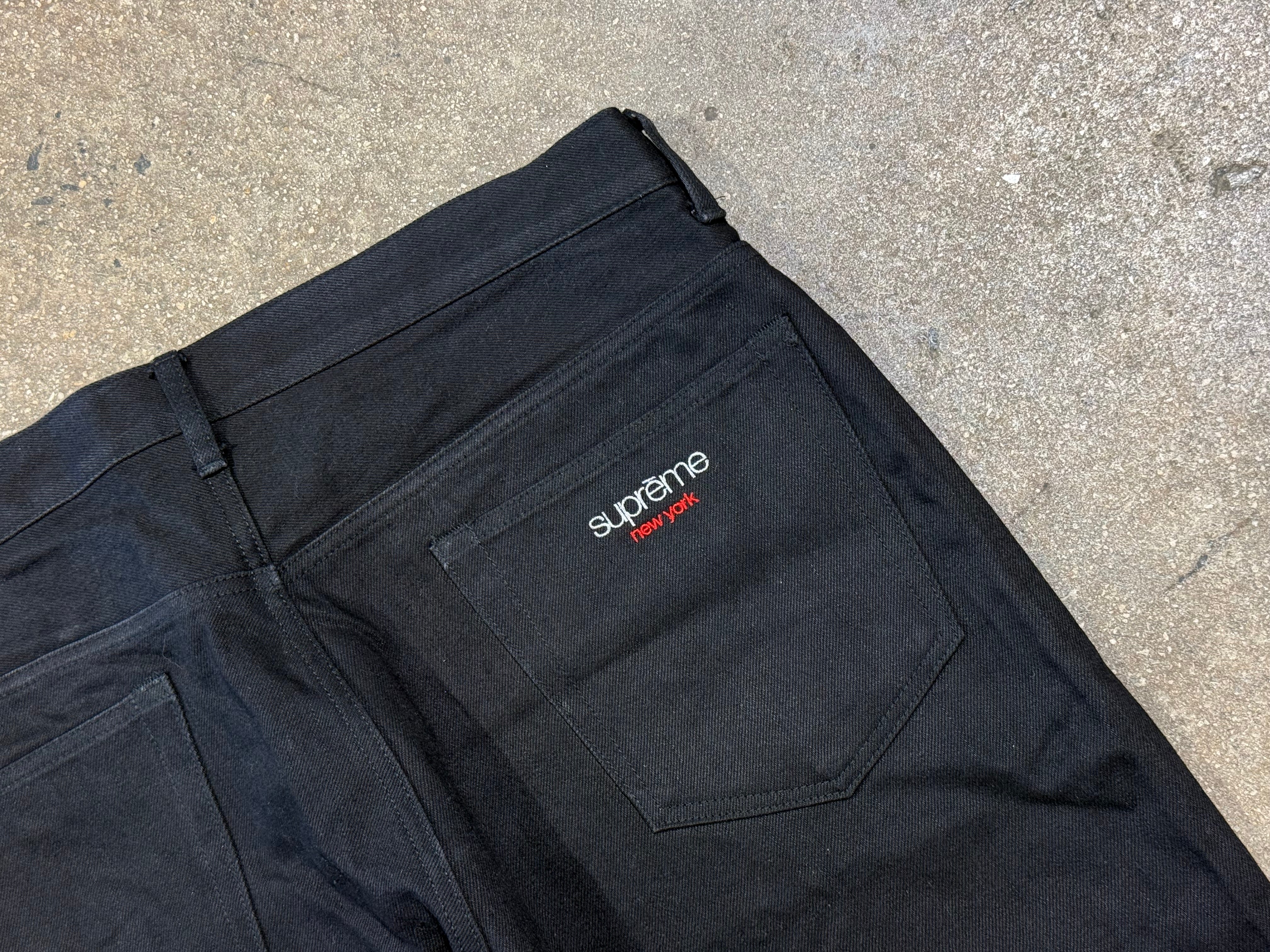 USED Supreme Selvedge Denim - Black Size 36