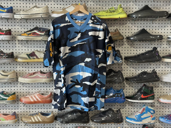 NEW Supreme x Nike Football Jersey - Blue Camo Size Medium