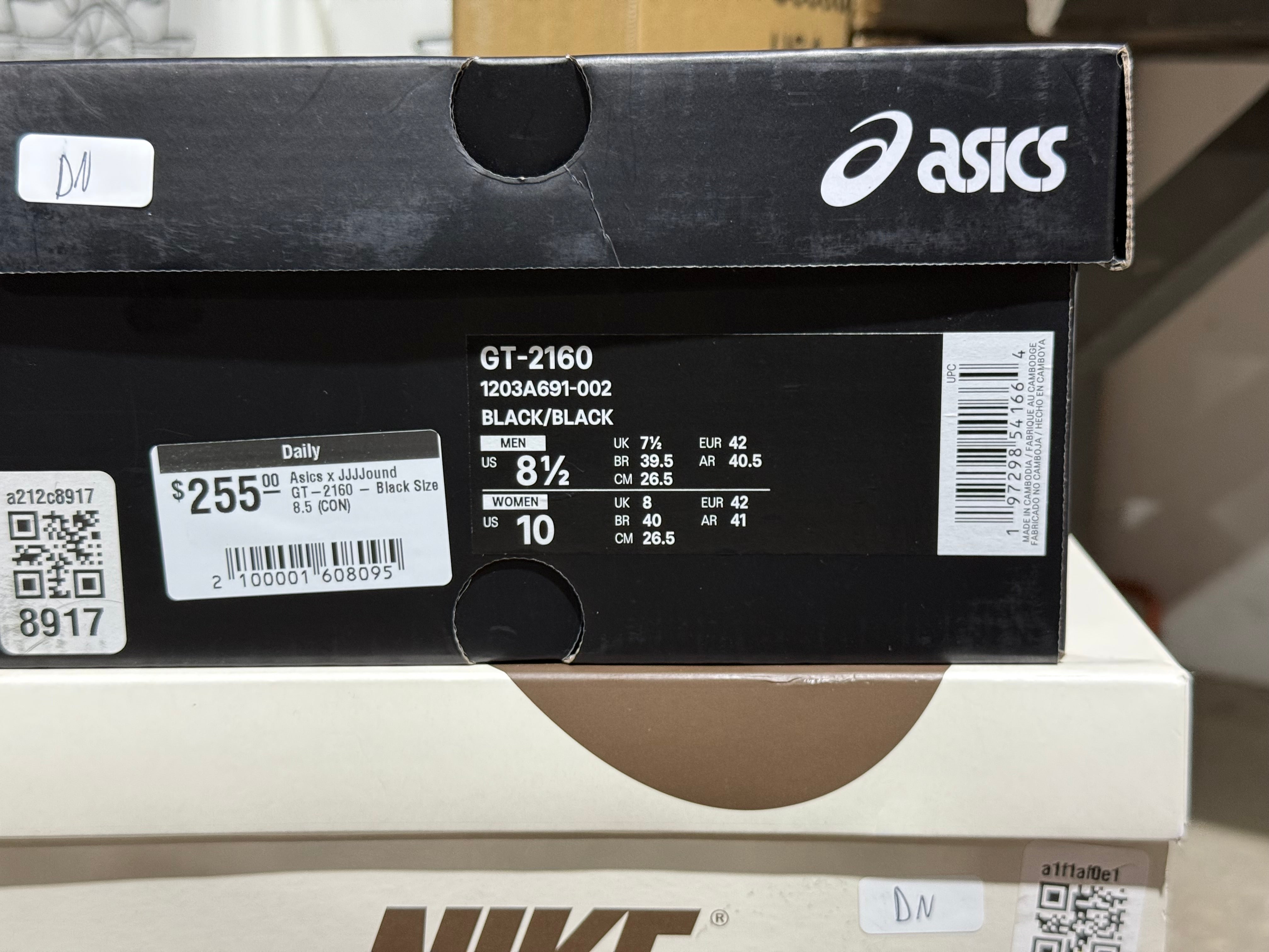 Asics x JJJJound GT-2160 - Black Size 8.5