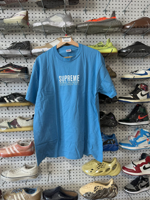 USED Supreme Fuck The Rest Tee - Blue Size Large