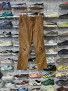 USED Distressed Carhartt Carpenter Pants - Brown Size 34x32