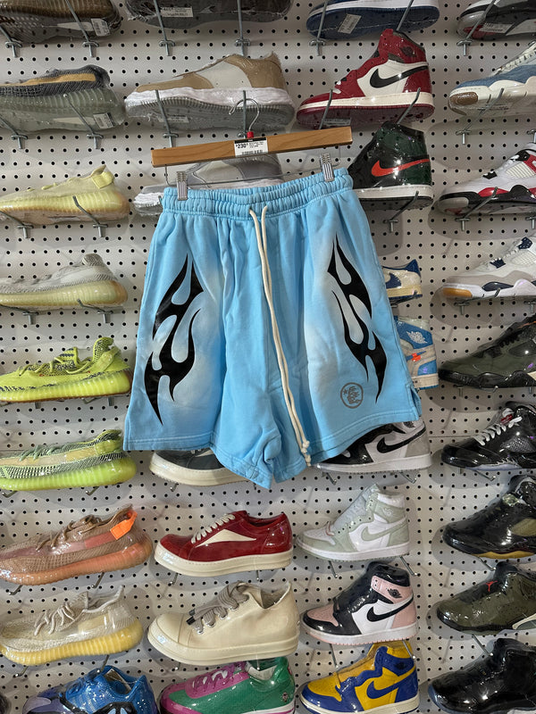 NEW Hellstar Flame Shorts - Blue Size XL