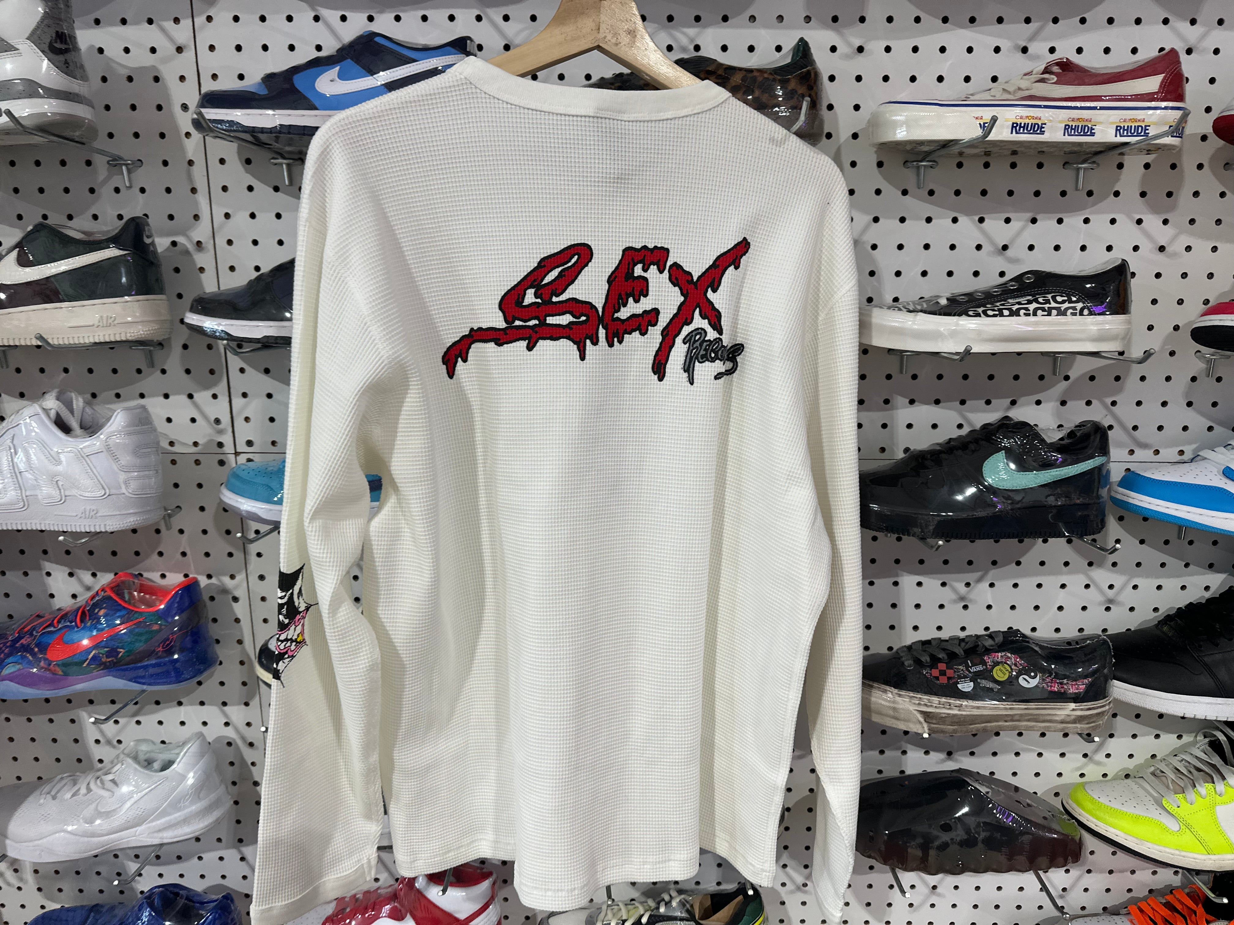NEW Anti Promo Matty Boy Thermal - White/Pink Size Large