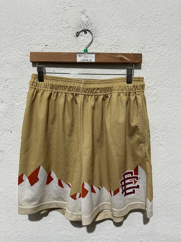 USED Eric Emanuel EE Basic Short - Gold/White/Burgundy Size XL