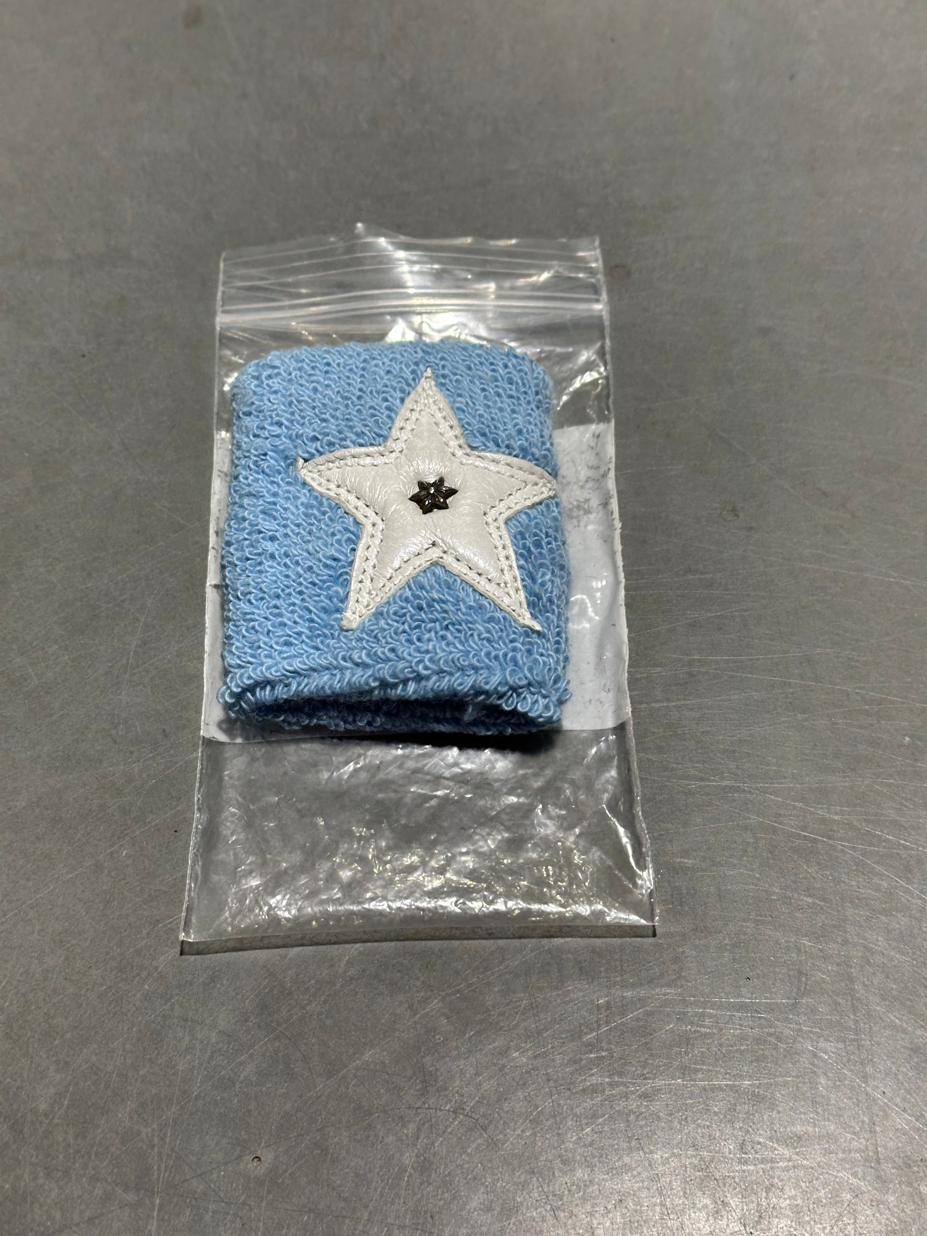 USED Chrome Hearts Star Wrist Sweatband - Baby Blue