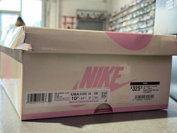 Air Jordan 1 Low OG SP - Travis Scott/Tropical Pink Size 10.5