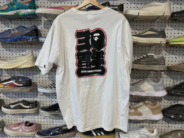 USED Bape 30th Anniversary Tee - White Size XXL