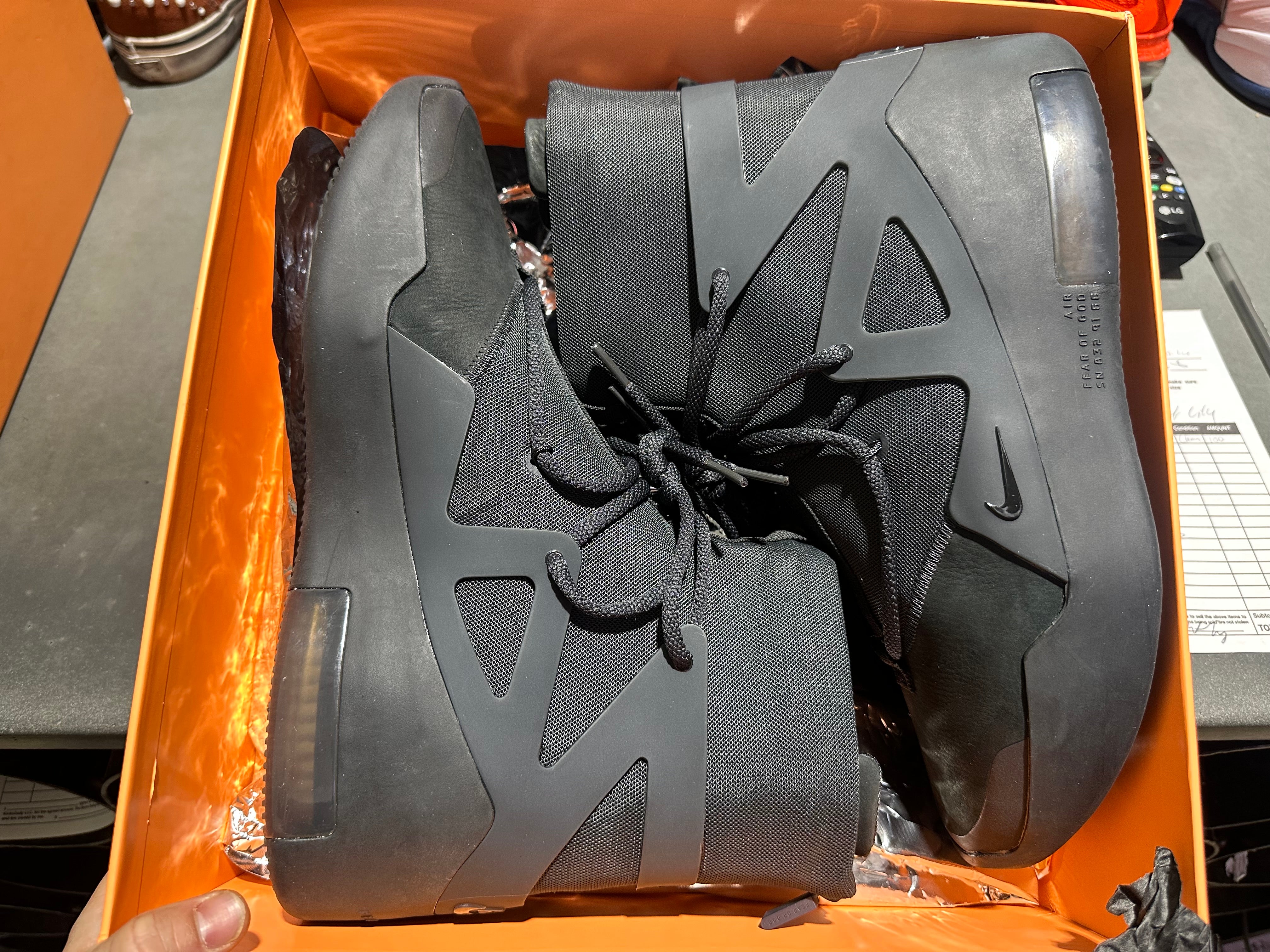 Nike Air Fear Of God 1 - Triple Black Size 11.5