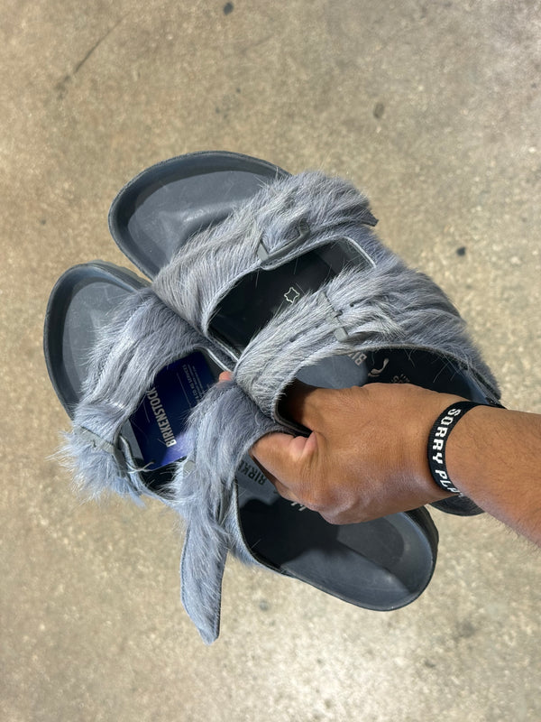 Birkenstock x Rick Owens Arizona Pony Hair - Grey Size 11