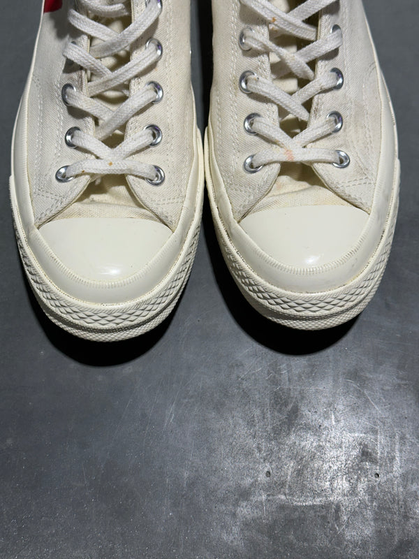 Converse Chuck Taylor All Star 70 Hi Comme des Garcons PLAY - White Size 9