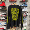 USED Chrome Hearts L/S Pocket Full Font Tee - Black/Yellow Size XL