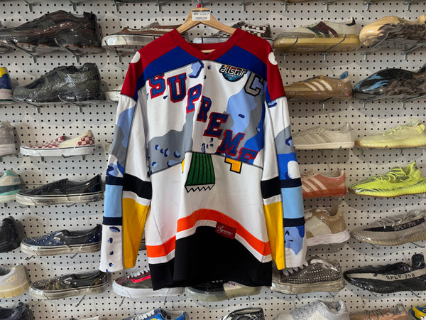 NEW Supreme Paneled Hockey Jersey - White Size Medium