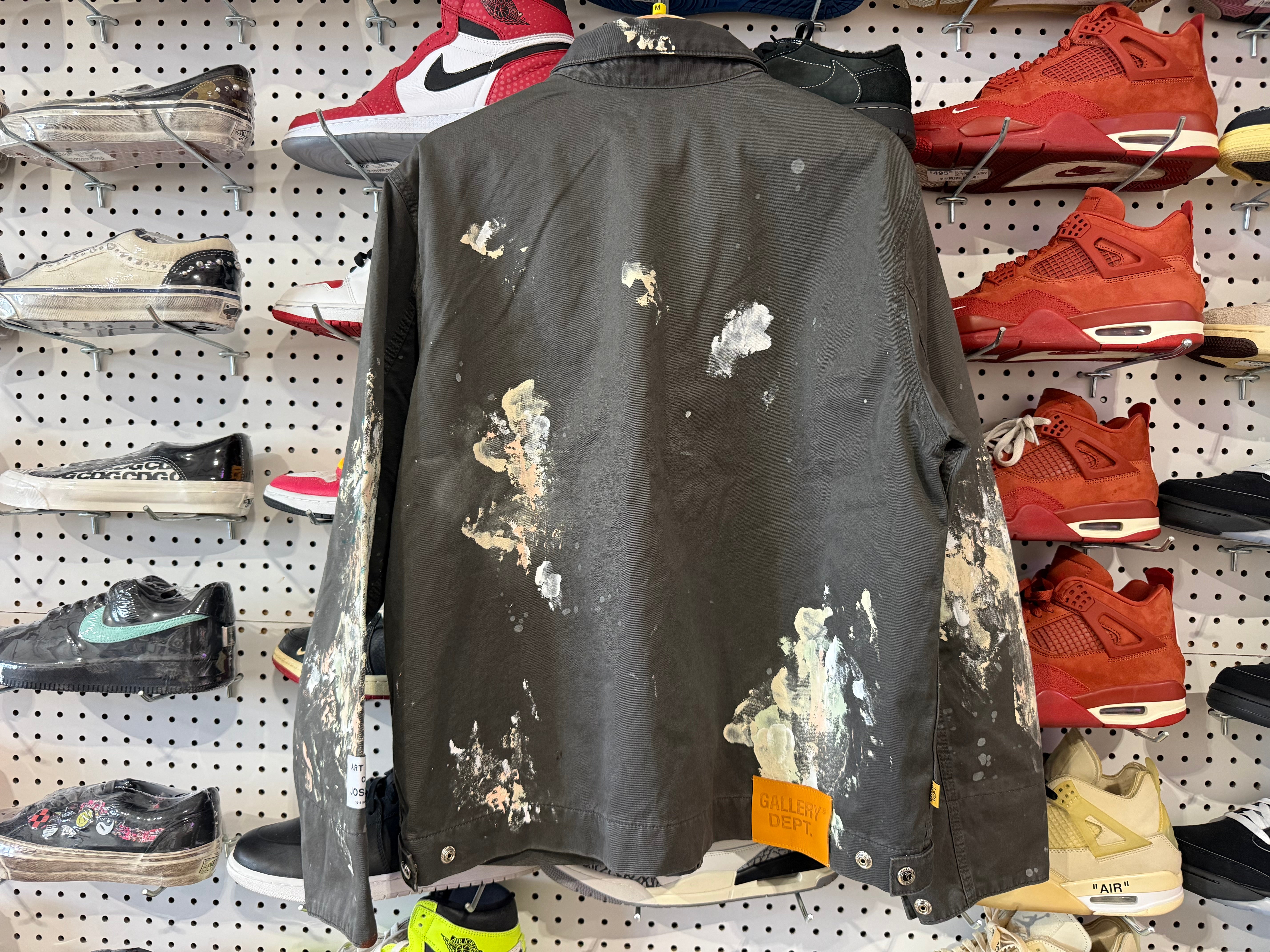 NEW Gallery Department Paint Splatted Jacket - Grey Size Medium