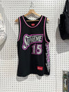 CLEAN Supreme Bolt Basketball Jersey - Black/Pink Size Medium