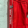 NEW Off White Stripe Pants - Red  Size Large