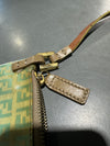 VTG Fendi Zucchino Canvas Zip Pouchette - Mint Green
