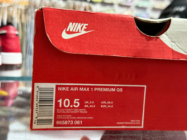 Nike Air Max 1 Premium QS - Bred Size 10.5