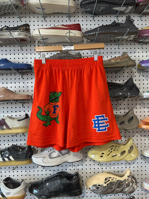 USED Eric Emanuel EE Gators Shorts - Orange  Size Large