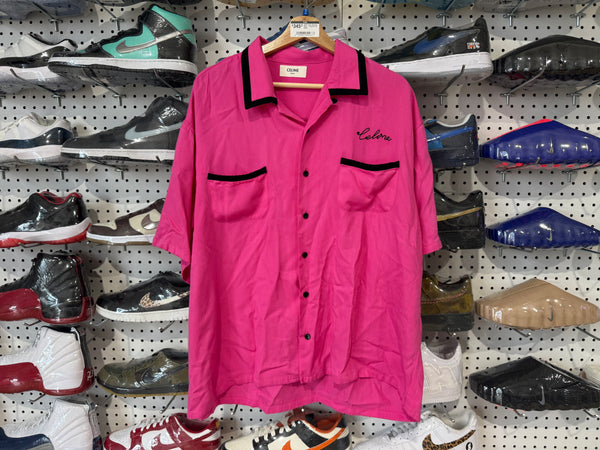 USED Celine Bowling Shirt - Pink Size 40