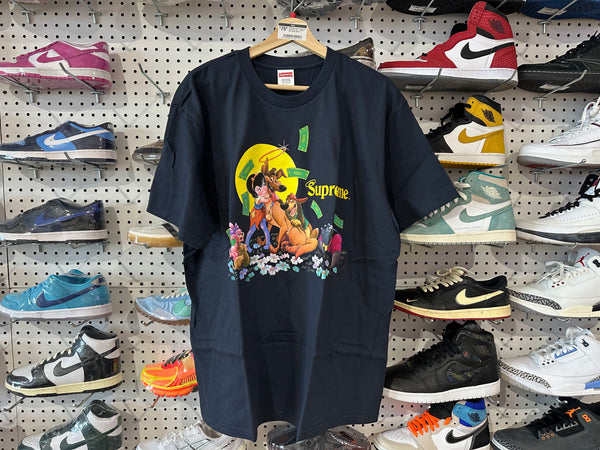 NEW Supreme All Dogs Go To Heaven Tee - Navy Size Large