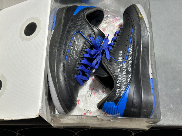 Air Jordan 2 Retro Low SP Off-White - Black Blue Size 10.5