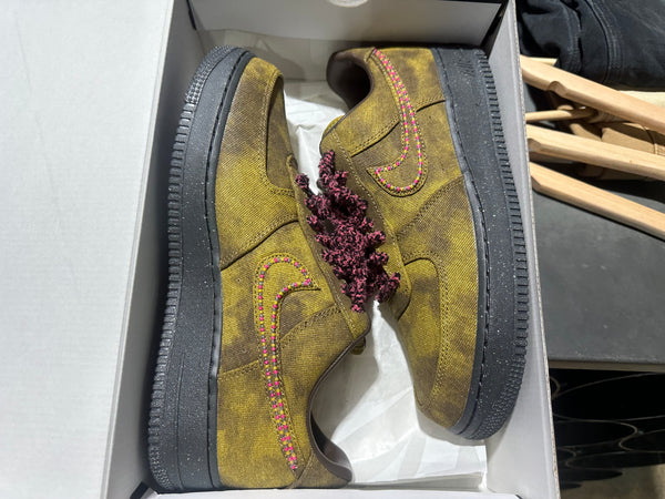 Nike Air Force 1 Low '07 - Boucle Desert Moss Fierce Pink Size 9.5
