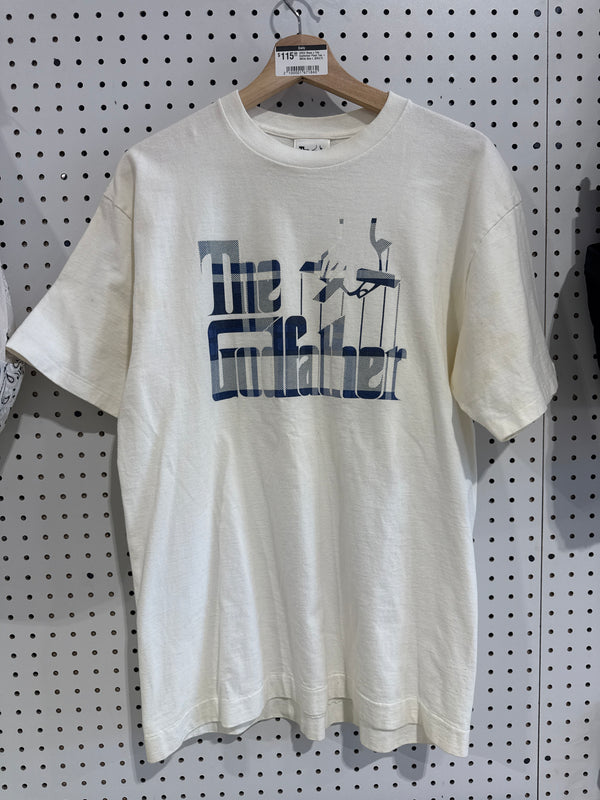 USED Bape x The Godfather Plaid Tee - White Size Large