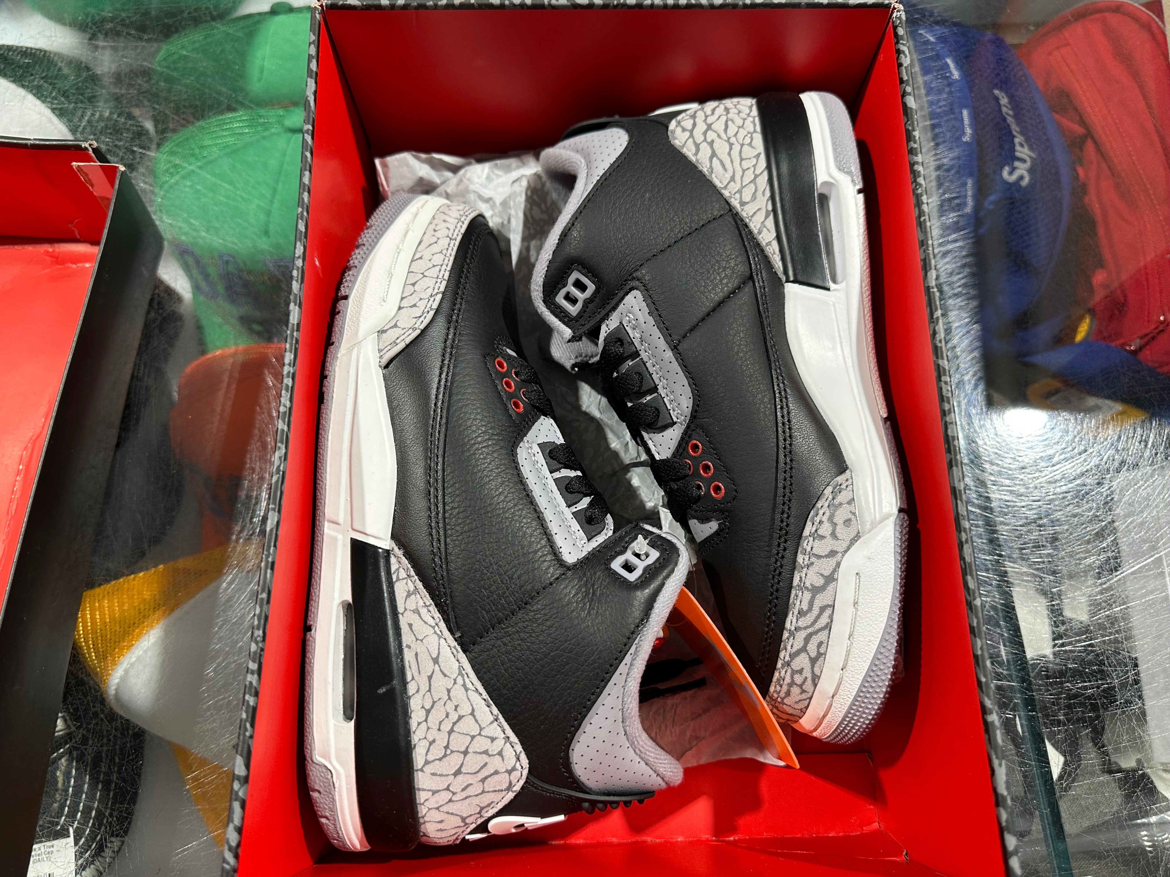 Air Jordan 3 Retro (GS) - Black Cement 2024  Size 4Y