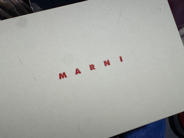 Marni Long Hair Calfskin Fussbett Sabot Mule - Iris Blue Size 43EU/9.5US