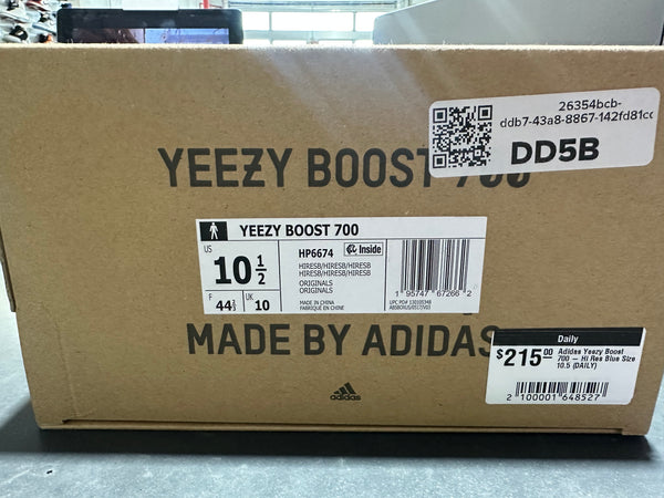Adidas Yeezy Boost 700 - Hi Res Blue Size 10.5